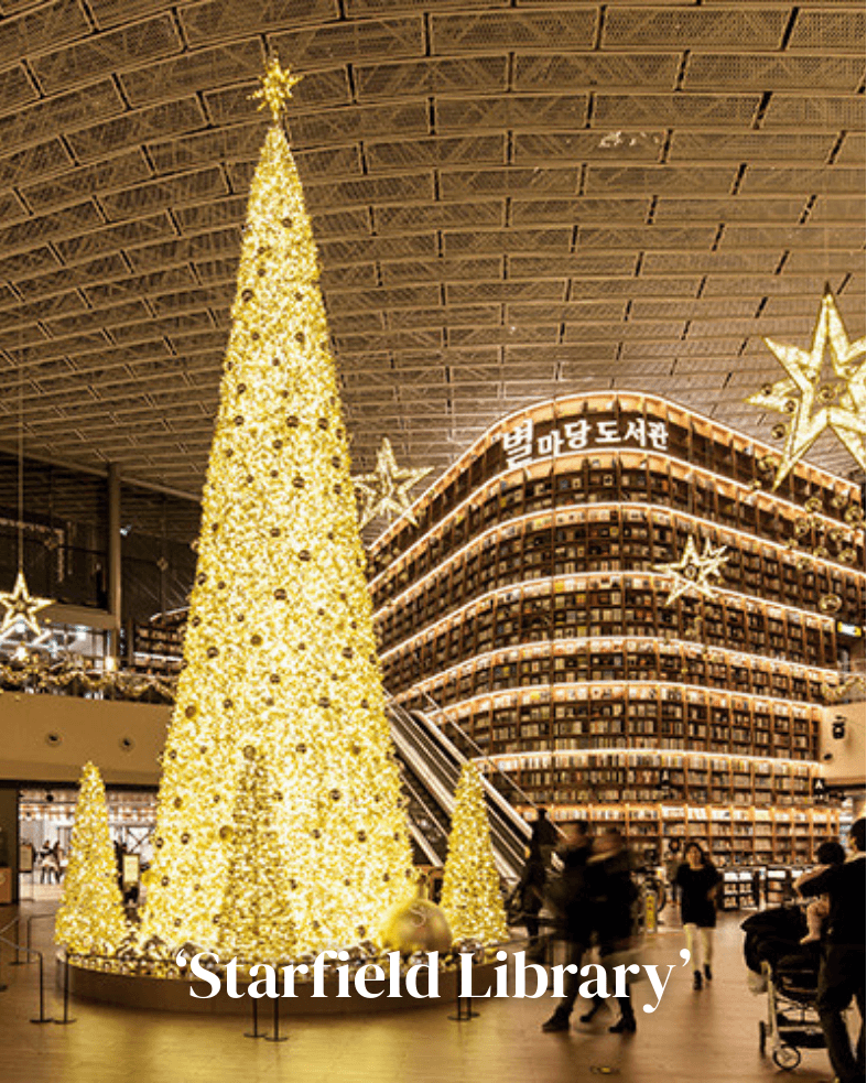 Starfield Library: Seoul's 13-Meter Bookshelves Inside a Shopping Mall